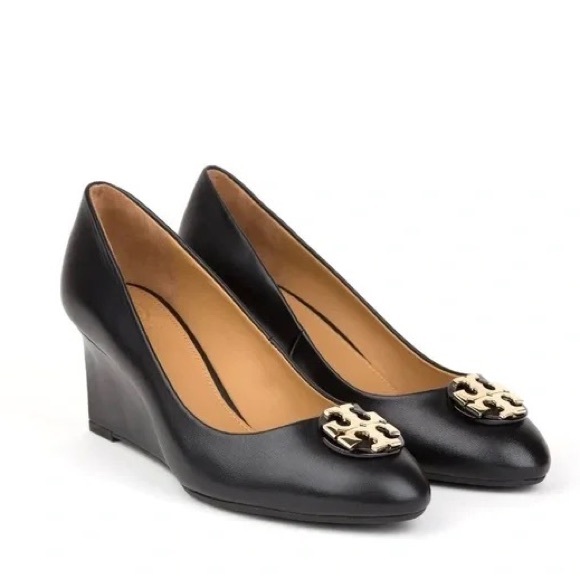 Tory Burch Shoes - Tory Burch Benton Closed Toe Wedges Black